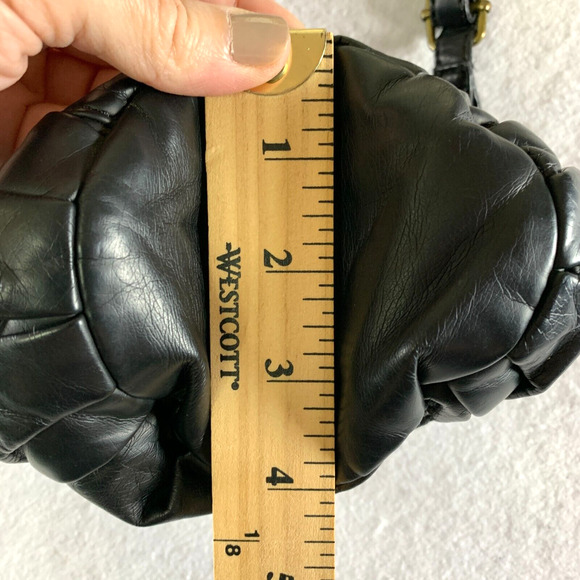 Womens Y2K Micro Purse Black Soft Vegan Leather Crossbody Option Side Pockets - Picture 15 of 16